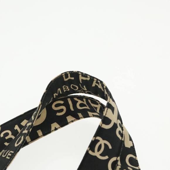 CHANEL Chain Bycy Tote Bag Canvas Plastic Black Clear Silver CC Auth am7247 - Picture 8 of 16